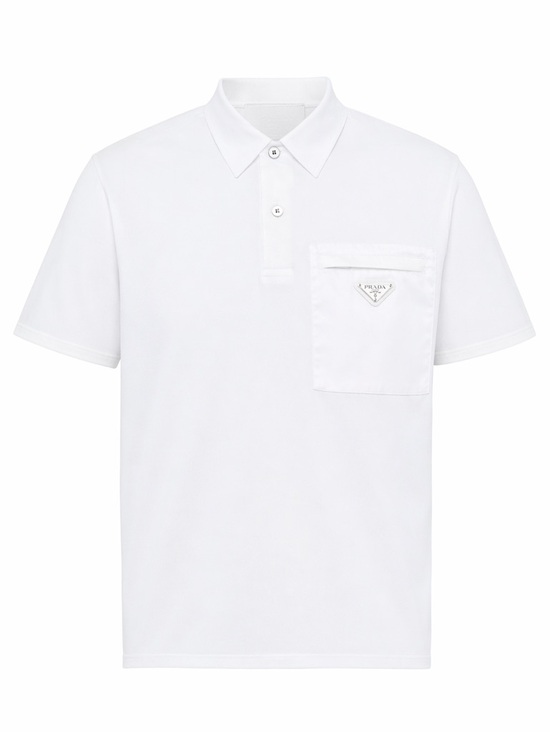 Prada Other - Prada Stretch Cotton Polo Shirt with Nylon Details